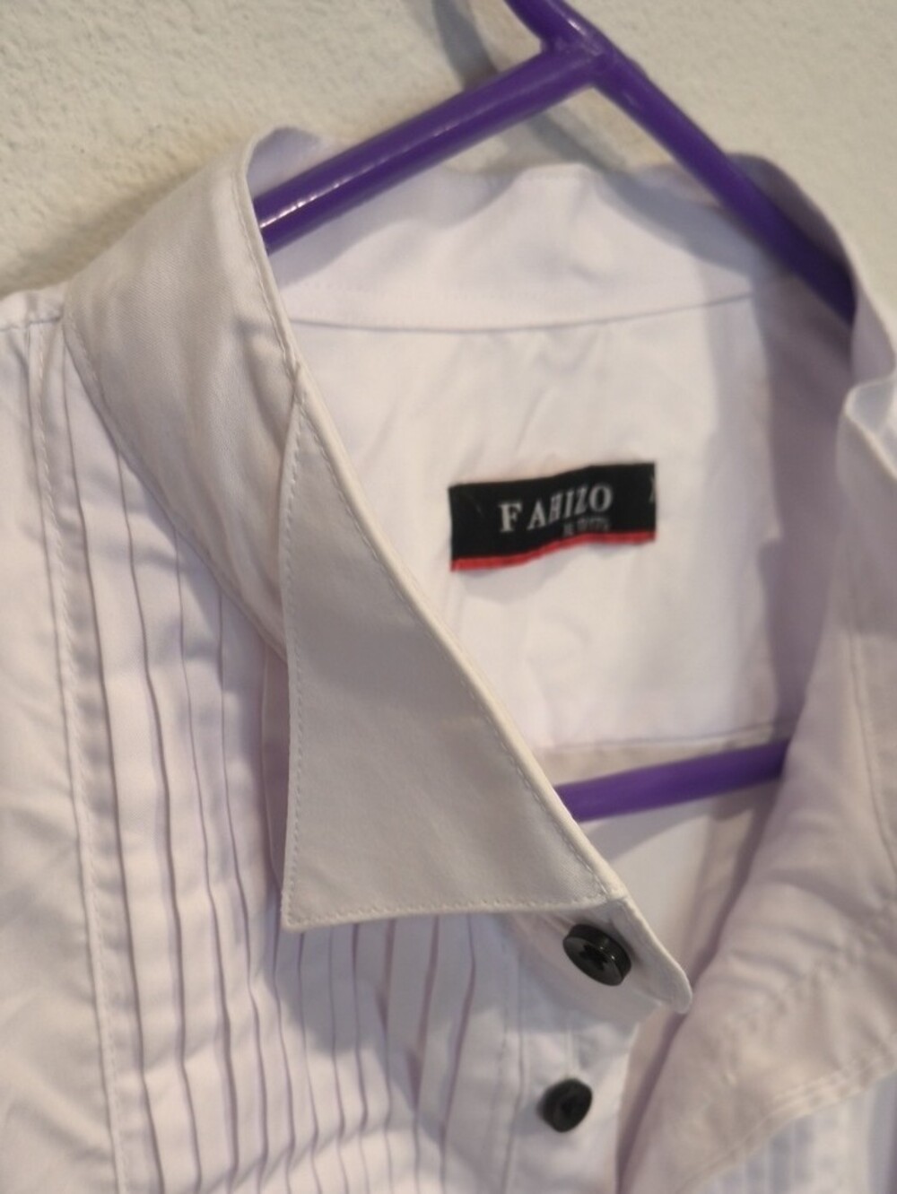 Tuxedo White Pleated Dress Shirt for Men XL 17/17 1/2 - Picture 4 of 8